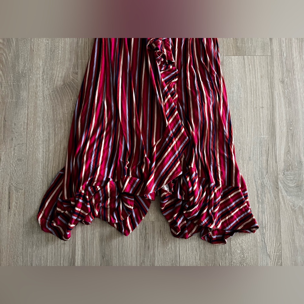 NWT Anthropologie Maeve Women’s  Gabriela Striped Maxi Ruffle Dress - Medium - Picture 4 of 10
